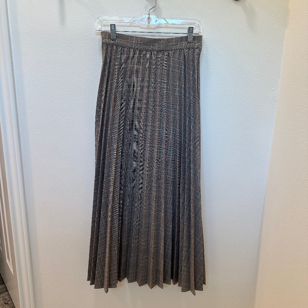 Anthropologie Houndstooth Maxi Skirt